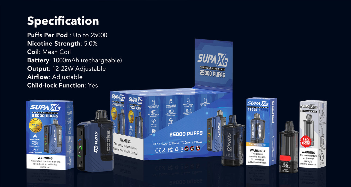 Akso Supa X3 25000 Puffs