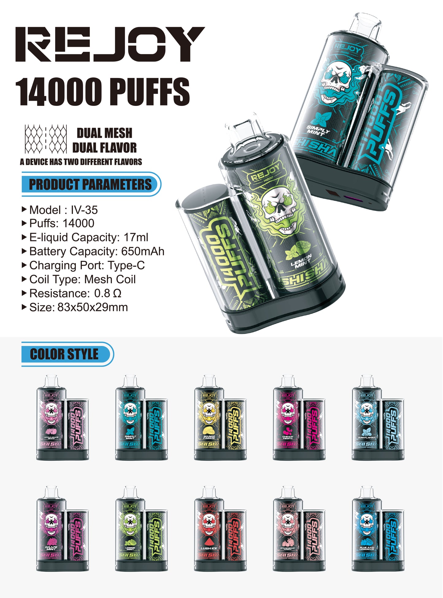 REJOY Shisha 14000 Puffs