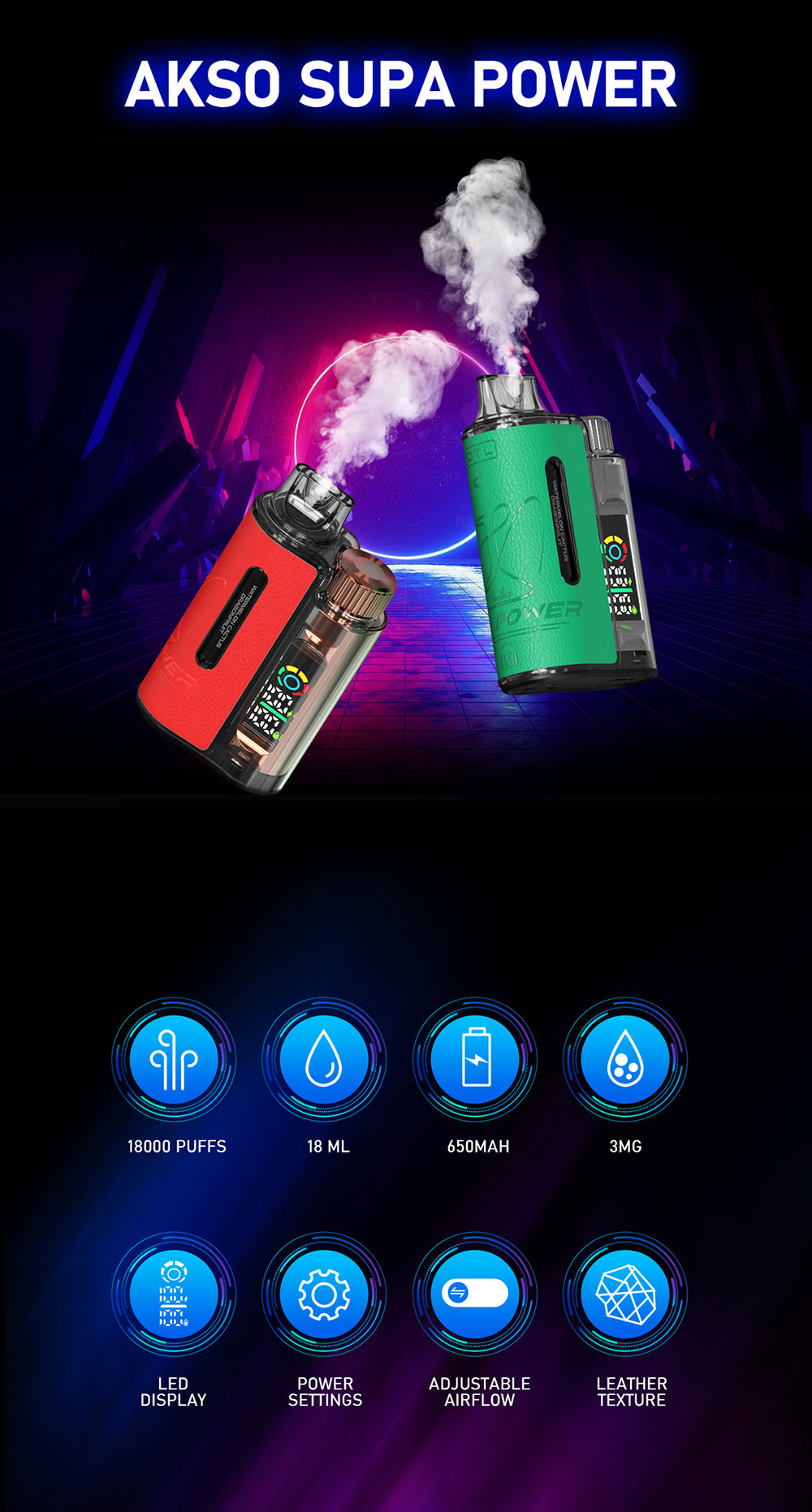 Supa Power 18000 Puffs MTL & DTL